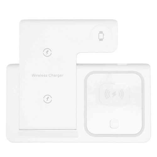 MD-DK15-15W-W | Chargeur sans fil pliable | Station d'accueil pour iPhone. Apple Watch et AirPods