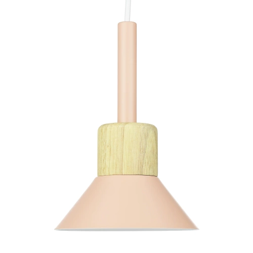 Hanglamp | E27 fitting | roze, hout | YG-XD002B-P