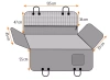 DM-015 | Car pet mat, rear seat cover with pocket and removable mesh | waterproof