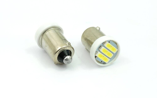 Autó LED izzó BA9S 3 SMD 7014