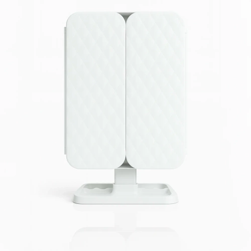 Skladacie kozmetické zrkadlo na líčenie s LED osvetlením a zväčšením 2x 3x | biela | XR-3300-WHITE