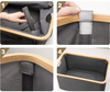  OCF-302-GRIS | Cesta de lavandería | Cesto de ropa plegable | Contenedor de juguetes de tela | Organizador de accesorios