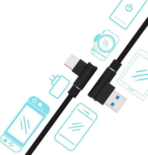 AM30 | C tipo 2M | Kampinis telefono įkrovimo USB laidas | Greitas įkrovimas 3.0 2.4A