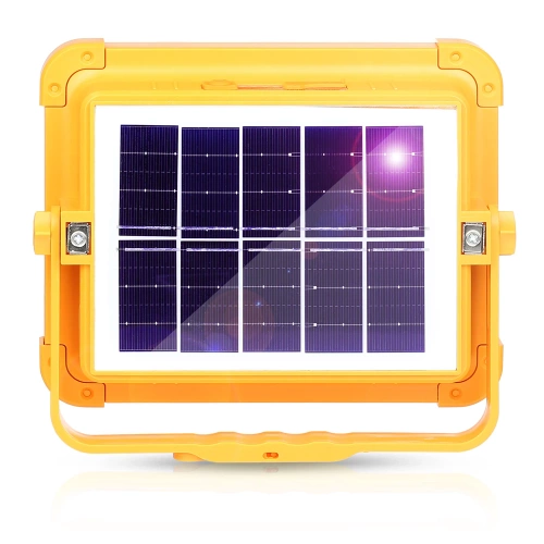 TGD-100W-AMARELO | Lâmpada solar de trabalho | Função Powerbank | LIDERADO