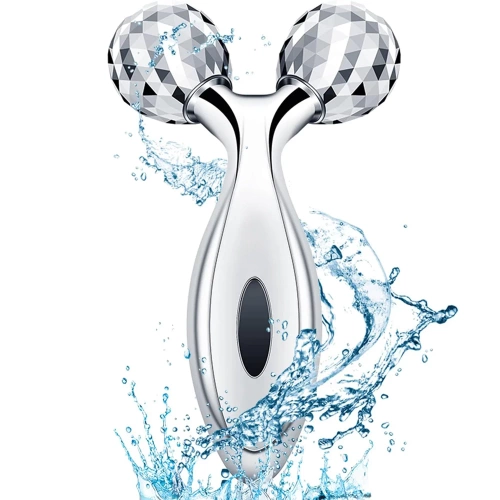 AL-306B-SILVER | Masaj facial | Rolă rotativă pentru față și corp