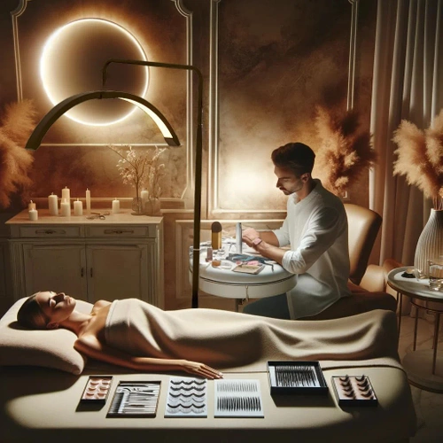 LED-Standleuchte für Tattoo-Studios, Kosmetikstudios, Wimpern- und Nageldesign | schattenfreie Ausleuchtung | EPT-135-black