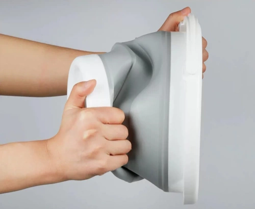 XCP-5L-GRIS | Seau pliant | Silicone | Portable