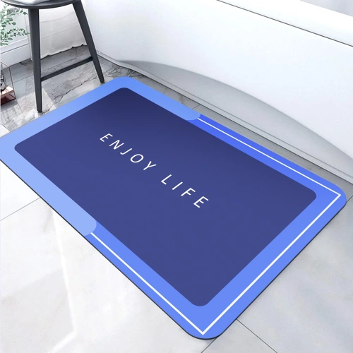 GZN-640-AZUL | Alfombra de baño | Alfombra de baño de secado rápido | Alfombra antideslizante