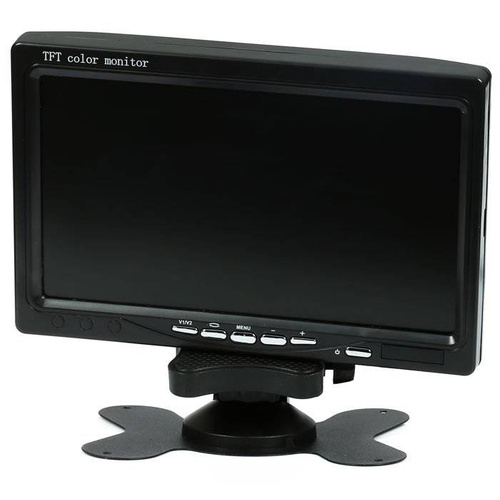 2i1 | PZ607 PZ470 | 12/24V sæt - 18IR 12-24V bakkamera med 7" TFT LCD-skærm med fjernbetjening + 10m AV RCA-kabel