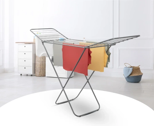 FCX-180-zwart | Opvouwbare wasdroger | Staande wasdroger | Balkondroger