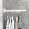 LYJ-D60-BIANCO | Appendiabiti pieghevole | Asciugatrice pieghevole | Guida a muro con ganci 