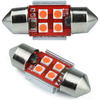 LED bulb C5W 4 SMD 3535 CAN BUS red