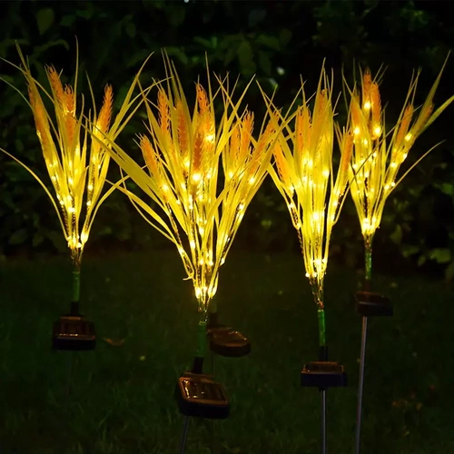 LED-Gartenleuchte Solar Blume Weizen | 73 cm, 600 mAh | gelb | FLD-44-YELLOW