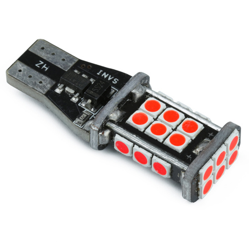 Bec LED auto T15 W16W 24 SMD 2835 CANBUS ROSU