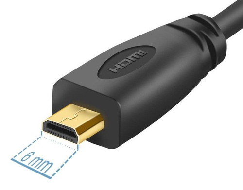 DH-15-15CM | HDMI - Micro-HDMI-kabel | 4K | 3D | 15 cm