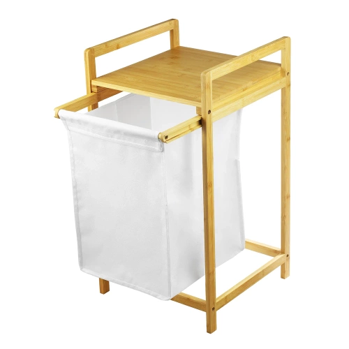 NZ-1BS-Bambou | Panier à linge avec armoire | Bambou