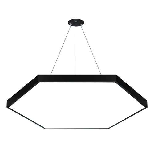 LED-Pendelleuchte | 120 W | vollflächiger Hexagon | aluminium | flimmerfrei CCD | Ø 120x6 cm | LPL-003