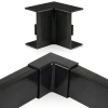 Vnútorný rohový spoj pre kryciu lištu | 40 × 20 mm | čierna | CDT-04-Black