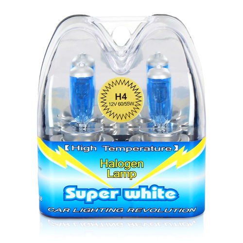 A set of tungsten bulbs H4 Super White 55W