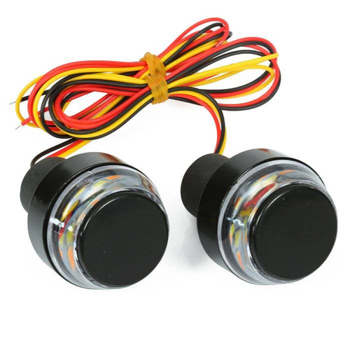 Lâmpadas de motocicleta 2 em 1 para serem montadas no guidão | DUAL COLOR - piscas e luzes diurnas | 2 peças - 1 pacote