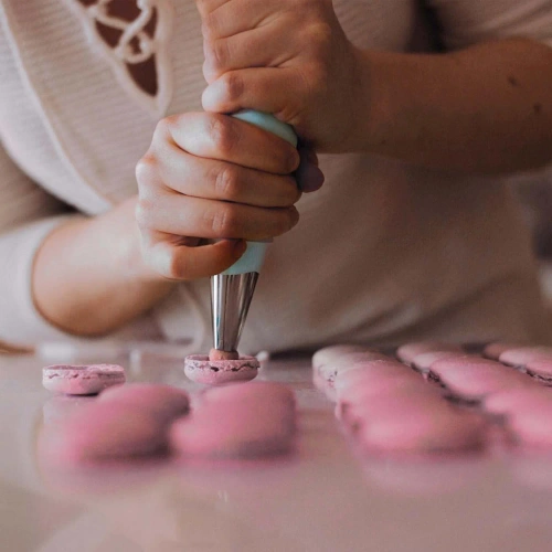 Spritzbeutel Set | 24 Tüllen, Teigspatel | blau | FM-034-BLUE