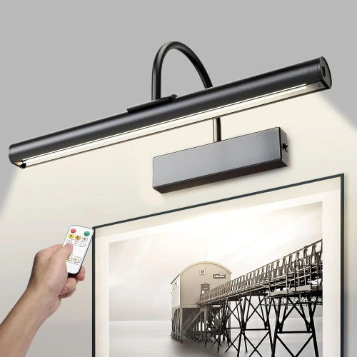 Applique murale LED rechargeable sur batterie | Lampe murale sans fil avec température de couleur et luminosité réglables | Fixation magnétique | Télécommande avec minuterie | WML-L50