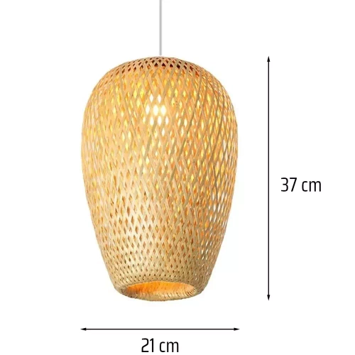 Kézzel készített függő bambusz lámpa | BOHO | Kínai csillár