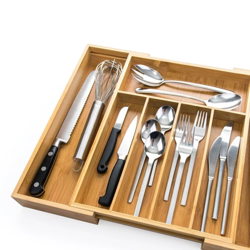 RSD-768 | Organisateur de couverts | Pliable | Bambou