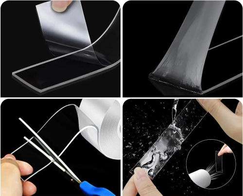 NT-L5M-TS | Reusable double sided tape | transparent nano tape