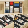 Organizador de cajones para muebles | Separador de cajones ajustable | Separador de bambú con 9 divisores | KBT-B615