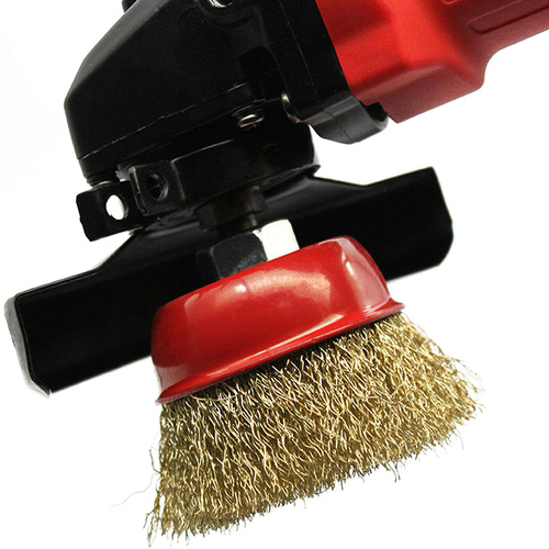 M14-75MM-B | Front wire brush ⌀75 mm | M14 thread | brass wire