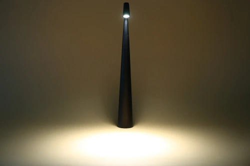 HMS-455-NERO | Lampada da tavolo 43 cm | Lampada notturna senza fili con batteria integrata | Lampada con controllo touch