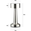 HJA10-PLATA | Lámpara de mesa inalámbrica | Lámpara de noche sensible al tacto con color de luz ajustable | luz USB