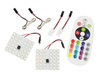 Súprava RGB LED panelov | 2 LED panely 36 SMD 5050 RGB | Farebné diaľkové ovládanie | Adaptéry C5W a W5W