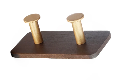 YG-DH13-BRUIN | Bamboe kleerhanger | Handdoekhouder | Hanger met twee haken