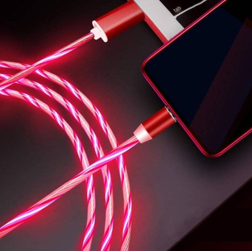 AM67 | 3v1 2M | Svítící magnetický nabíjecí kabel se 3 koncovkami