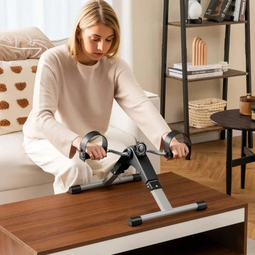 Mini hometrainer met verstelbare weerstand en LCD-teller | Opvouwbare revalidatiefiets voor armen en benen | Rotor | DH-301