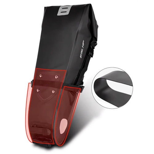 Waterproof bike bag 10L | Bikepacking bag with reflectors | Under-seat bike bag | BCB-004