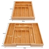 Organizator tacâmuri | Inserție sertar din bambus cu 9 compartimente | KBT-G944