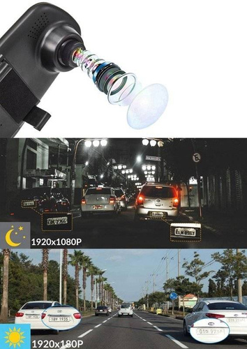 Grabador de conducción en el espejo retrovisor 4,3" TFT LCD para cámara de marcha atrás 12V PZ702-1-DVR