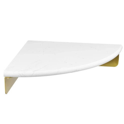 TBD-211-BLANCO | Estante de baño de esquina | Estante de mármol para cosméticos.