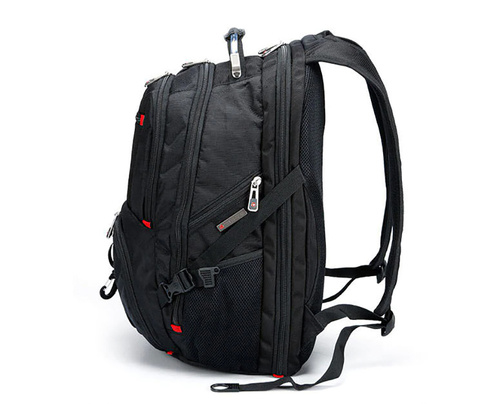 BR10 | Multifunctional, large backpack with a laptop compartment | 40l, USB socket and 3.5 "mini jack, 1680D ballistic nylon | black