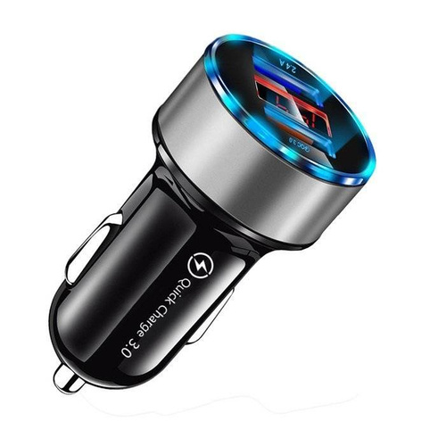 CA-003 | 2x USB rýchlonabíjačka do auta s LED displejom | Rýchle nabíjanie 3.0 | Merač napätia