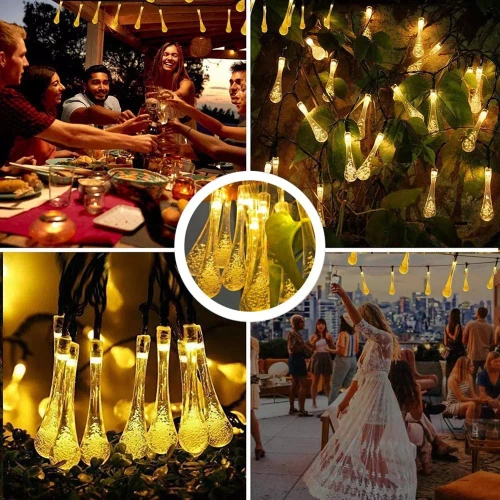 SDC-S40LED-6M | Guirlanda solar LED para jardim | 6 metros, 40 LEDs