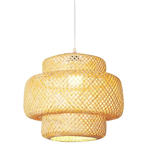 Ručně vyráběná závěsná bambusová lampa | BOHO | Čínský lustr