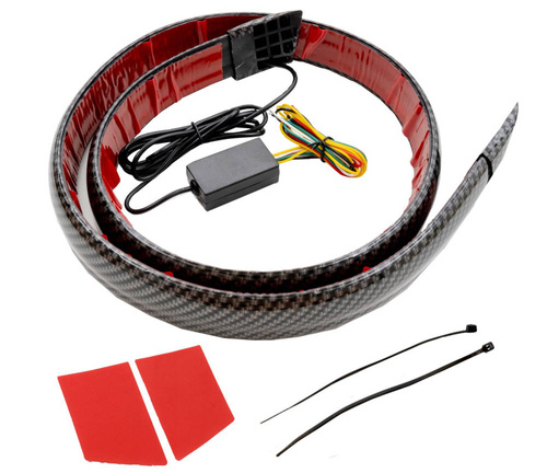 Third brake light under the spoiler, at the rear of the car | LED | length 120 cm | carbon imitation, self-adhesive tape