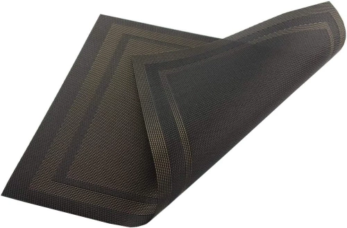 F040-ZWART | Keukentafelmat | Bordenmat | Tafelmat | Decoratieve keukenmat