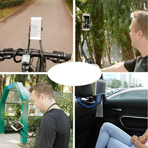 N005-Černá | Univerzální stojan | držák na krk / selfie tyč pro telefon