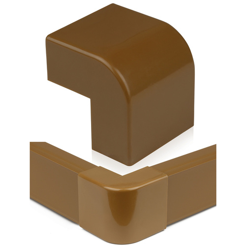 Winkelverbinder für Abdeckleiste | 40x20 mm | braun | CDT-03