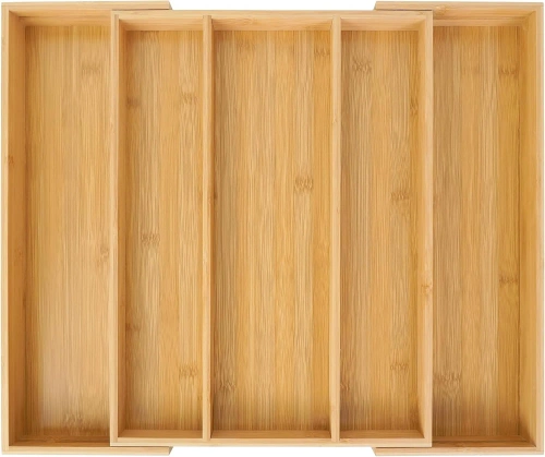 Organisateur de couverts | Insert de tiroir en bambou | KBT-G513